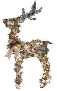 LED Pine Tips Standing Reindeer (90cm)