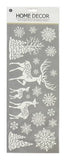 Glitter Snowy White Window Cling Decorations