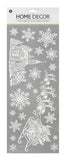 Glitter Snowy White Window Cling Decorations