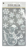 White Sketch Style Window Cling Decorations
