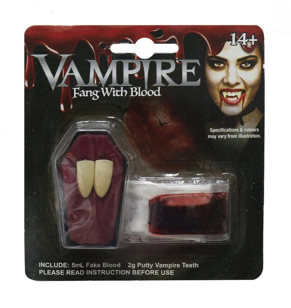 Vampire Fangs With Blood