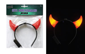 Light Up Mini Devil Horn Headband