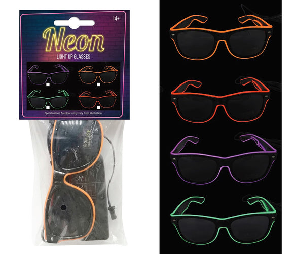 B/O Neon Light Up Glasses