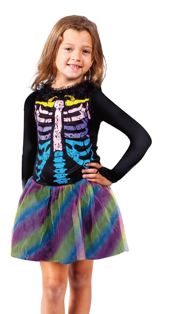 Costume Rainbow Skeleton Girls