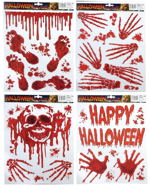 Bloody Window Cling Decals