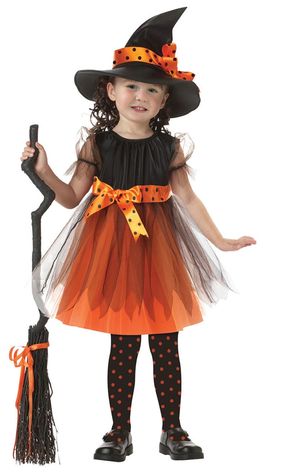 儿童服装 - 基本橙色女巫
