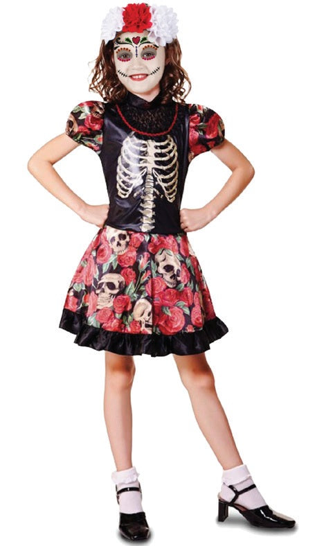 Kids Costume - Day Of The Dead (Girls)