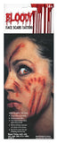 Face Scars Tattoos 2 Sheets