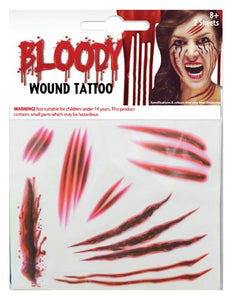 Bloody Wound Tattoos 2 Sheets