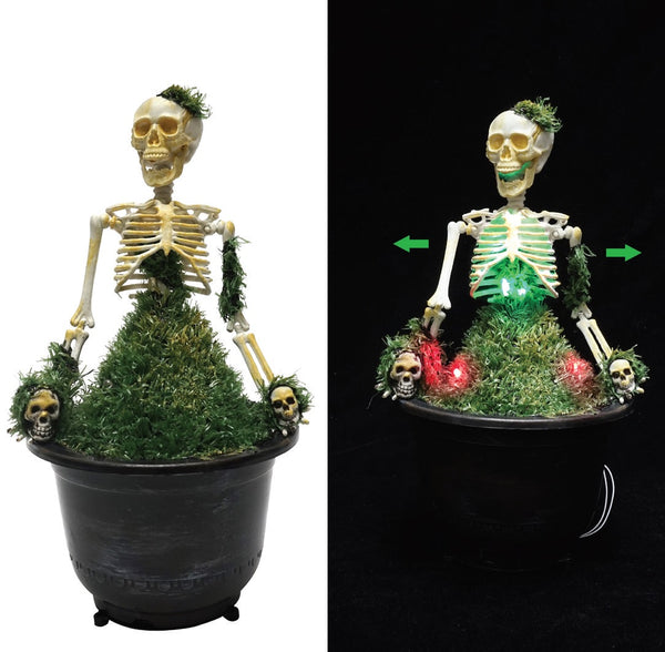 Animated Skeleton In Grass 33cm