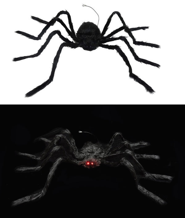 Animated Black Walking Spider 1m