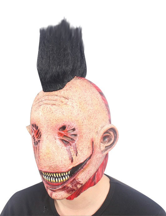 Faceless Punk Latex Mask With Wig