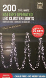 B/O LED Timer Cluster Lights 200PC