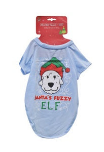 Pet Christmas T-Shirt - Santa's Fuzzy Elf