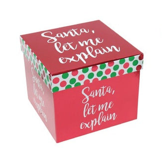 Christmas Gift Box (Square) Foil - Small