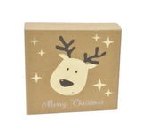 Christmas Kraft Foil Gift Box (10x10cm)