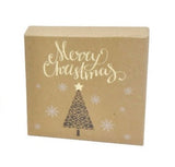 Christmas Kraft Foil Gift Box (10x10cm)