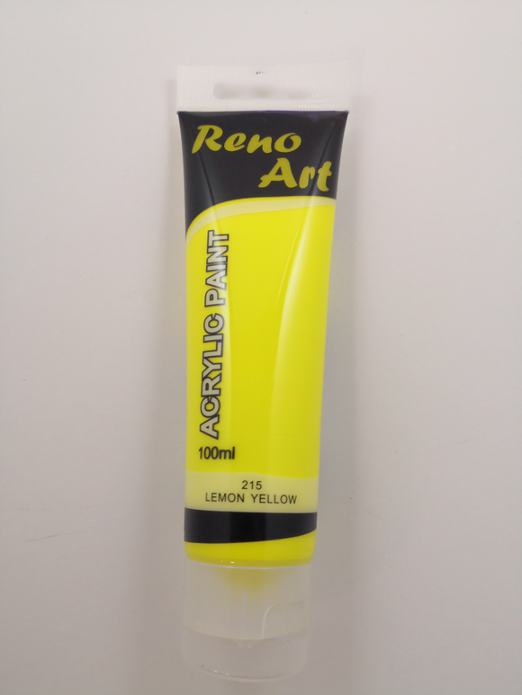 #215 Reno Art Acrylic Paint (100ml) - Lemon Yellow
