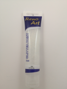 #904 Reno Art Acrylic Glitter Paint (75ml) - Crystal